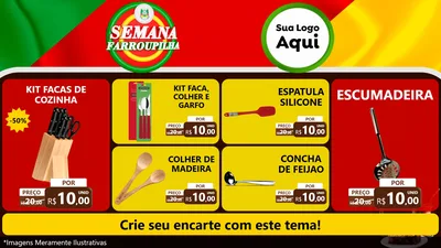 Modelo de TV para TV Horizontal com o tema Semana Farroupilha para Utilidades Domésticas
