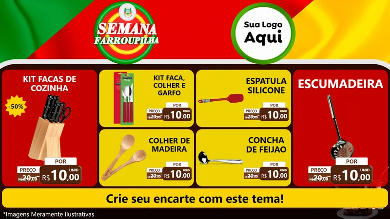 Modelo de TV para TV Horizontal com o tema Semana Farroupilha para Utilidades Domésticas