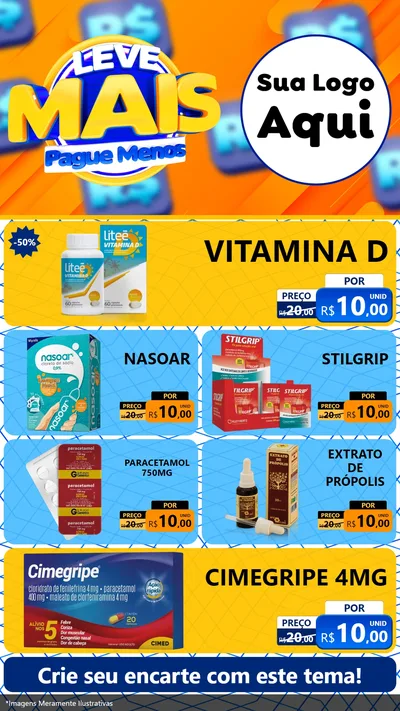 Modelo de TV para TV Vertical com o tema Leve Mais, Pague Menos para Farmácia