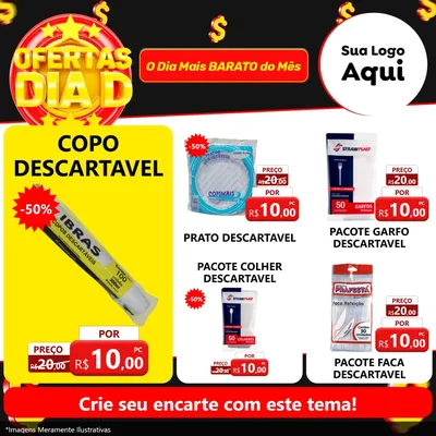 Modelo de Rede Social para Feed Facebook com o tema Dia D para Embalagens