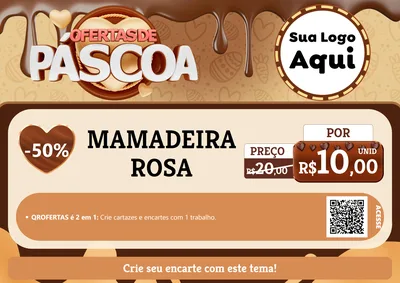 Modelo de Cartaz para Cartaz A4 Horizontal com o tema Ofertas de Páscoa para Bebês