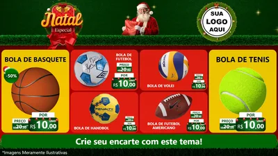 Modelo de TV para TV Horizontal com o tema Natal Especial para Artigos Esportivos