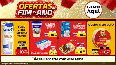Modelo de TV para TV Horizontal com o tema Ofertas de Fim de Ano para Frios e Laticínios