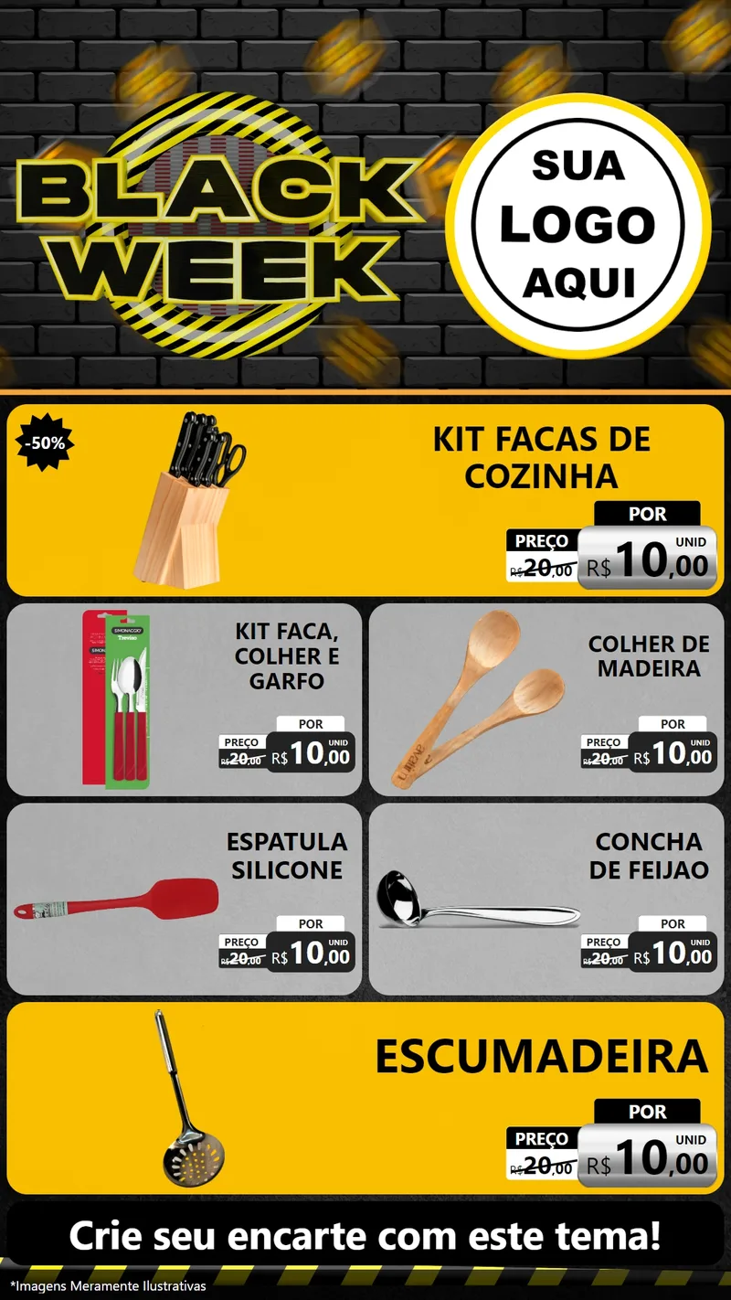 Modelo de TV para TV Vertical com o tema Black Week para Utilidades Domésticas
