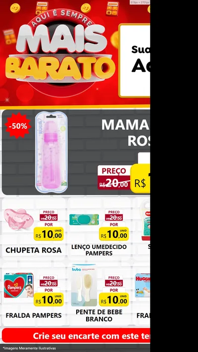 Modelo de Rede Social para Stories com o tema Mais Barato para Bebês