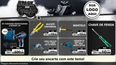 Modelo de TV para TV Horizontal com o tema Black dos Sonhos para Maquinas e Ferramentas