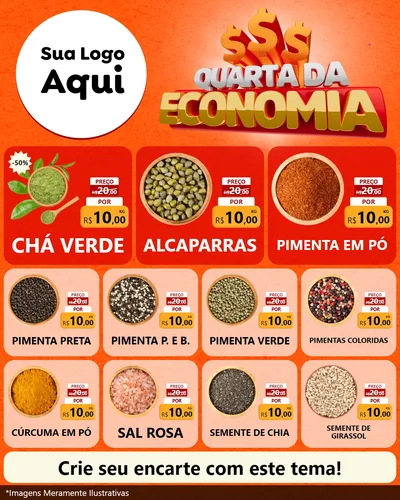 Modelo de Rede Social para Feed Instagram com o tema Quarta da Economia para Produtos Naturais