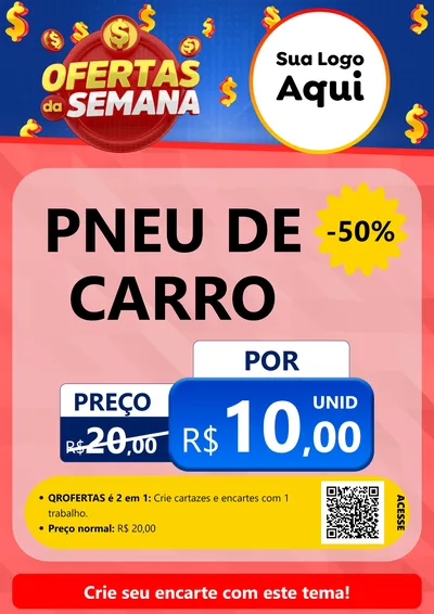 Modelo de Cartaz para Cartaz A4 Vertical com o tema Ofertas Da Semana para Auto peças