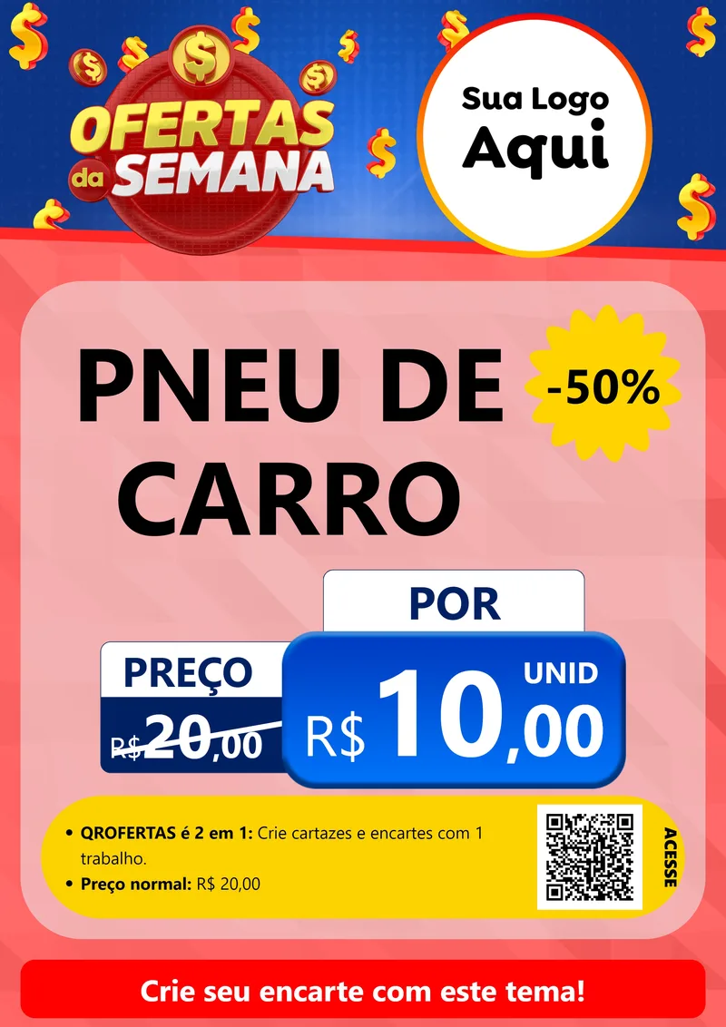 Modelo de Cartaz para Cartaz A4 Vertical com o tema Ofertas Da Semana para Auto peças