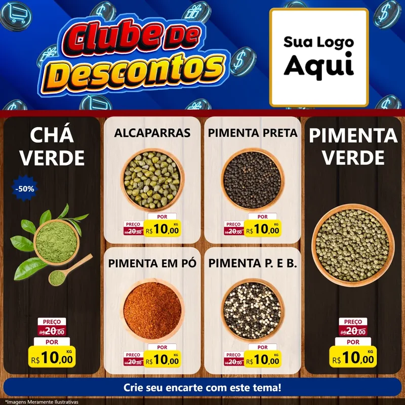 Modelo de Rede Social para Feed Facebook com o tema Clube de Descontos para Produtos Naturais