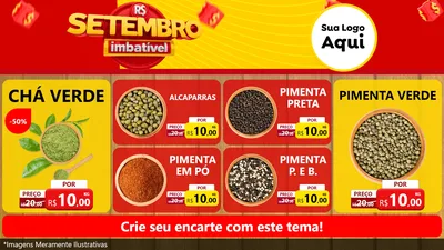 Modelo de TV para TV Horizontal com o tema Setembro Imbatível para Produtos Naturais