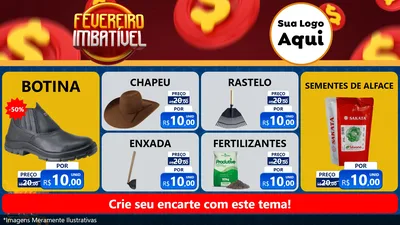 Modelo de TV para TV Horizontal com o tema Fevereiro Imbatível para Agropecuária