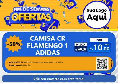 Modelo de Cartaz para Cartaz A4 Horizontal com o tema Fim de Semana de Ofertas para Roupas e acessórios