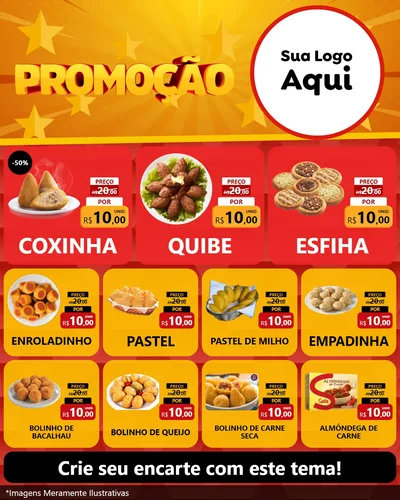Modelo de Rede Social para Feed Instagram com o tema Promoção para Salgadaria