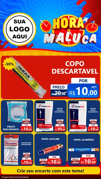 Modelo de Rede Social para Stories com o tema Hora Maluca para Embalagens