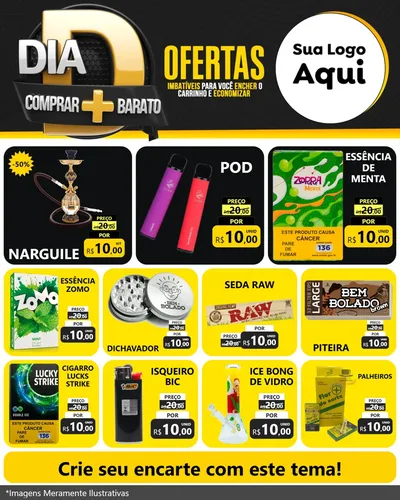 Modelo de Rede Social para Feed Instagram com o tema Dia D Mais Economia para Tabacaria