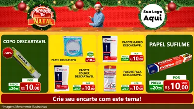 Modelo de TV para TV Horizontal com o tema Promoção de Natal para Embalagens