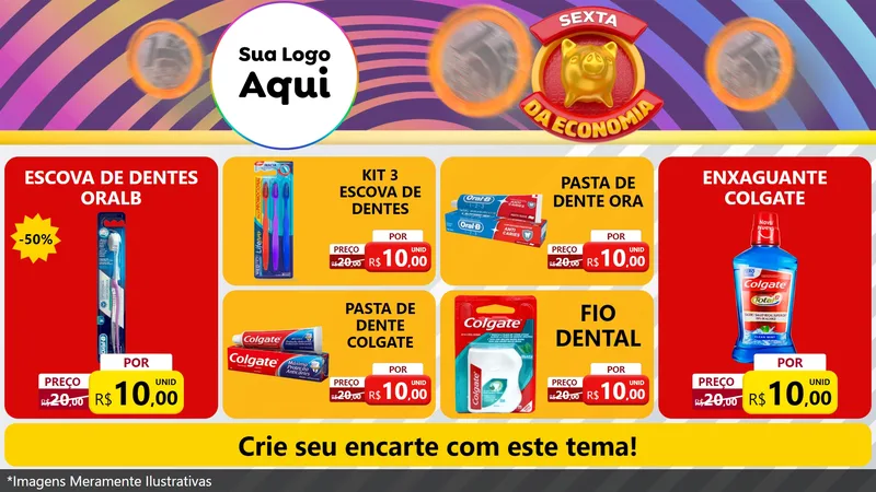 Modelo de TV para TV Horizontal com o tema Sexta da Economia para Higiene Pessoal