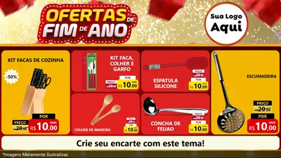 Modelo de TV para TV Horizontal com o tema Ofertas de Fim de Ano para Utilidades Domésticas