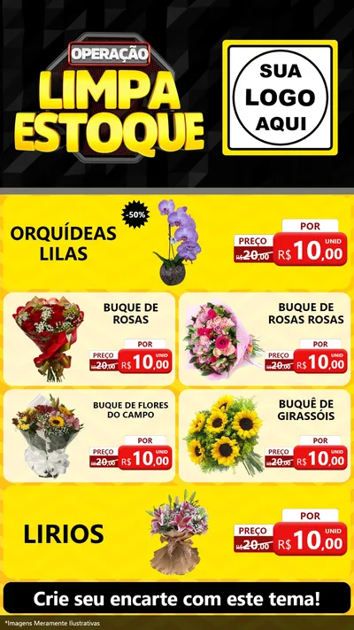 Modelo de TV para TV Vertical com o tema Operação Limpa Estoque para Floricultura e jardim