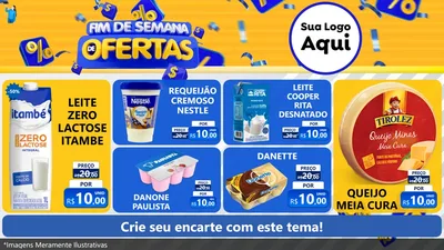 Modelo de TV para TV Horizontal com o tema Fim de Semana de Ofertas para Frios e Laticínios