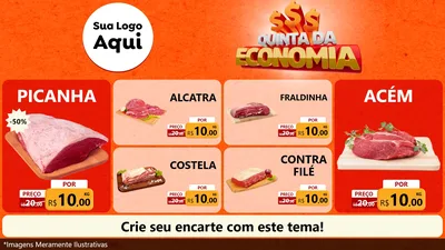 Modelo de TV para TV Horizontal com o tema Quinta da Economia para Açougue