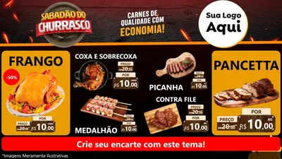 Modelo de TV para TV Horizontal com o tema Sabadão Do Churrasco para Assados
