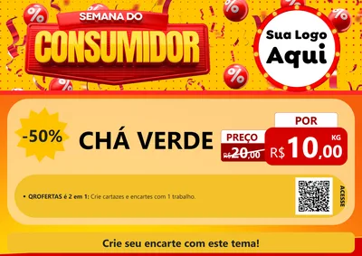 Modelo de Cartaz para Cartaz A4 Horizontal com o tema Semana do Consumidor para Produtos Naturais