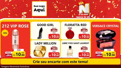 Modelo de TV para TV Horizontal com o tema Dia N o Dia Mais Barato do Mês para Perfumes