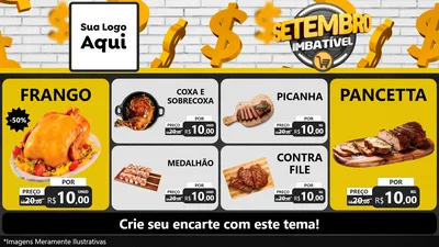Modelo de TV para TV Horizontal com o tema Setembro Imbatível para Assados