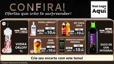 Modelo de TV para TV Horizontal com o tema Confira! Ofertas que irão te surpreender! para Distribuidora de bebidas
