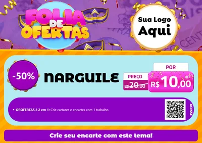 Modelo de Cartaz para Cartaz A4 Horizontal com o tema Folia de Ofertas para Tabacaria