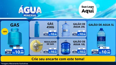 Modelo de TV para TV Horizontal com o tema Água Mineral para Água e gás