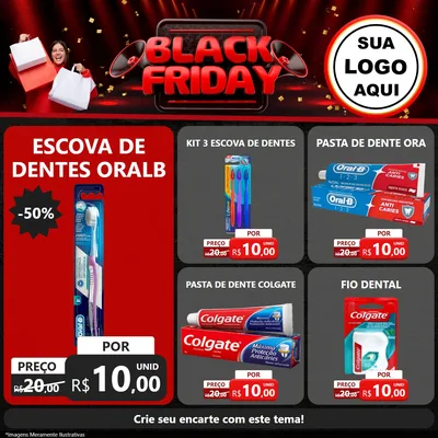 Modelo de Rede Social para Feed Facebook com o tema Black Friday para Higiene Pessoal