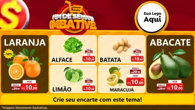 Modelo de TV para TV Horizontal com o tema Fim de Semana Imbatível para Hortifrúti