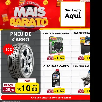 Modelo de Rede Social para Feed Facebook com o tema Mais Barato para Auto peças