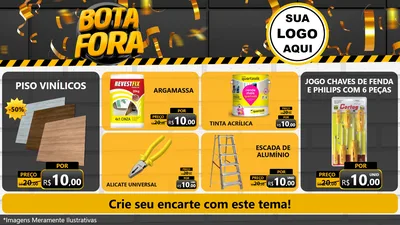Modelo de TV para TV Horizontal com o tema Bota Fora para Material para Construção