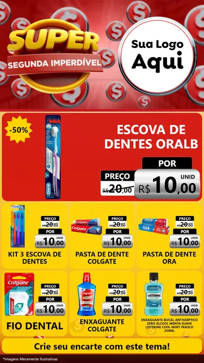 Modelo de Rede Social para Stories com o tema Super Segunda Imperdível para Higiene Pessoal