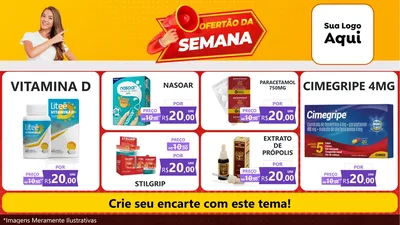 Modelo de TV para TV Horizontal com o tema Ofertão da Semana para Farmácia