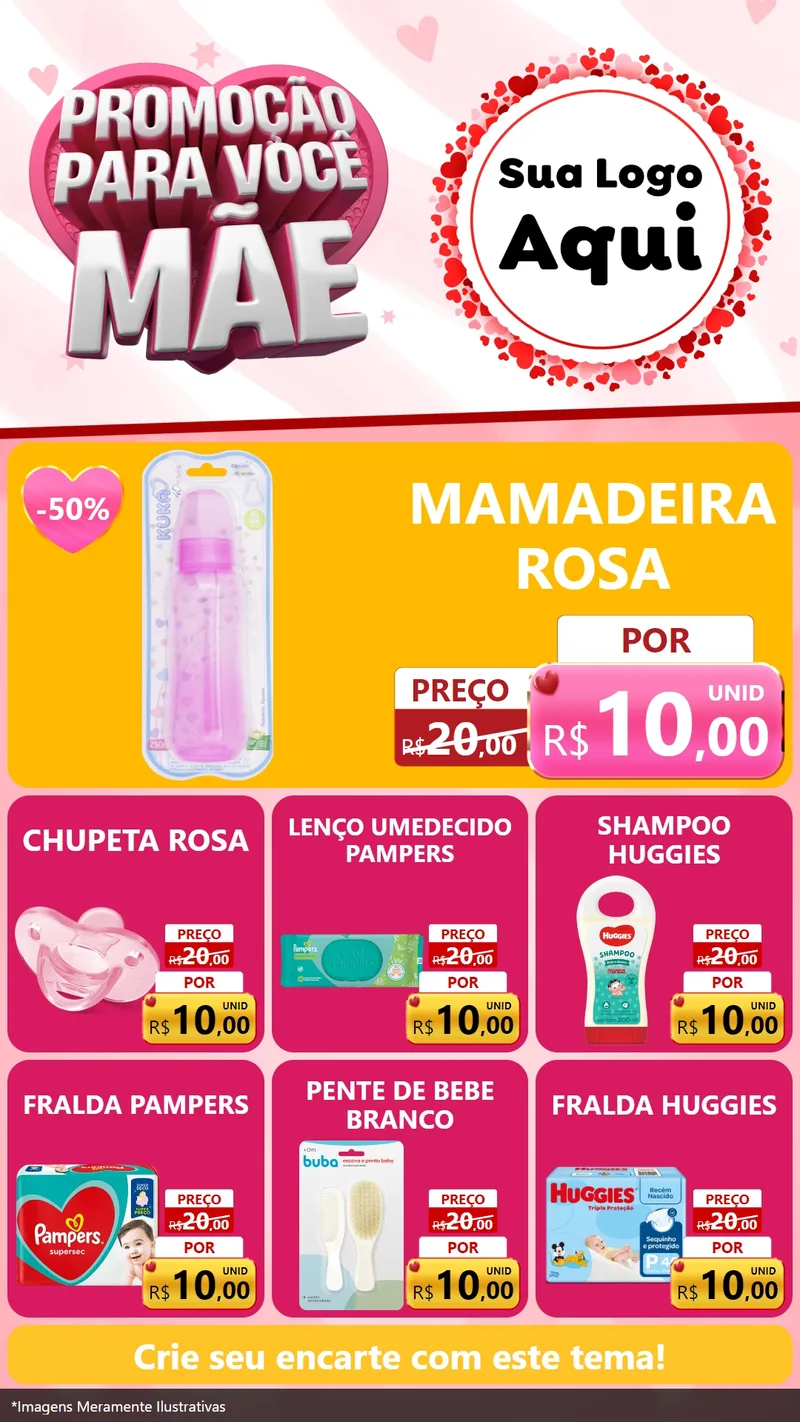 Modelo de Rede Social para Stories com o tema Promoção Para Você Mãe para Bebês