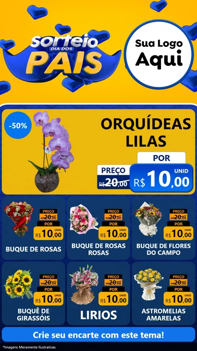 Modelo de Rede Social para Stories com o tema Sorteio Dia dos Pais para Floricultura e jardim