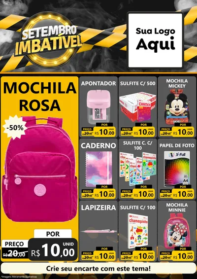 Modelo de Encarte para Encarte A4 Vertical com o tema Setembro Imbatível para Papelaria
