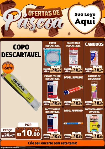 Modelo de Encarte para Encarte A4 Vertical com o tema Ofertas de Páscoa para Embalagens