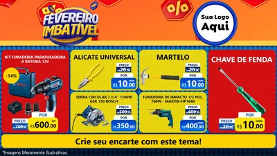 Modelo de TV para TV Horizontal com o tema Fevereiro Imbatível para Maquinas e Ferramentas