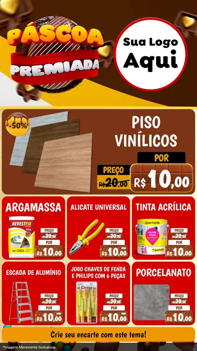 Modelo de Rede Social para Stories com o tema Páscoa Premiada para Material para Construção