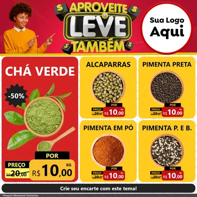 Modelo de Rede Social para Feed Facebook com o tema Aproveite e Leve Também para Produtos Naturais