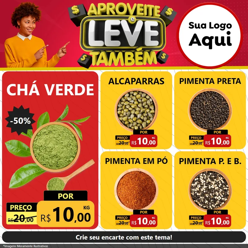 Modelo de Rede Social para Feed Facebook com o tema Aproveite e Leve Também para Produtos Naturais