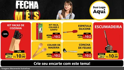 Modelo de TV para TV Horizontal com o tema Fecha Mês para Utilidades Domésticas