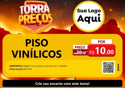Modelo de Cartaz para Cartaz A4 Horizontal com o tema Torra Preços para Material para Construção