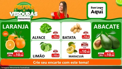Modelo de TV para TV Horizontal com o tema Frutas e Verduras para Hortifrúti